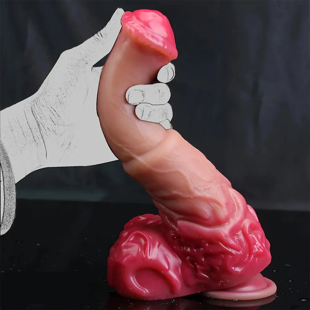 Knotted silicone animal dildo, photo 6