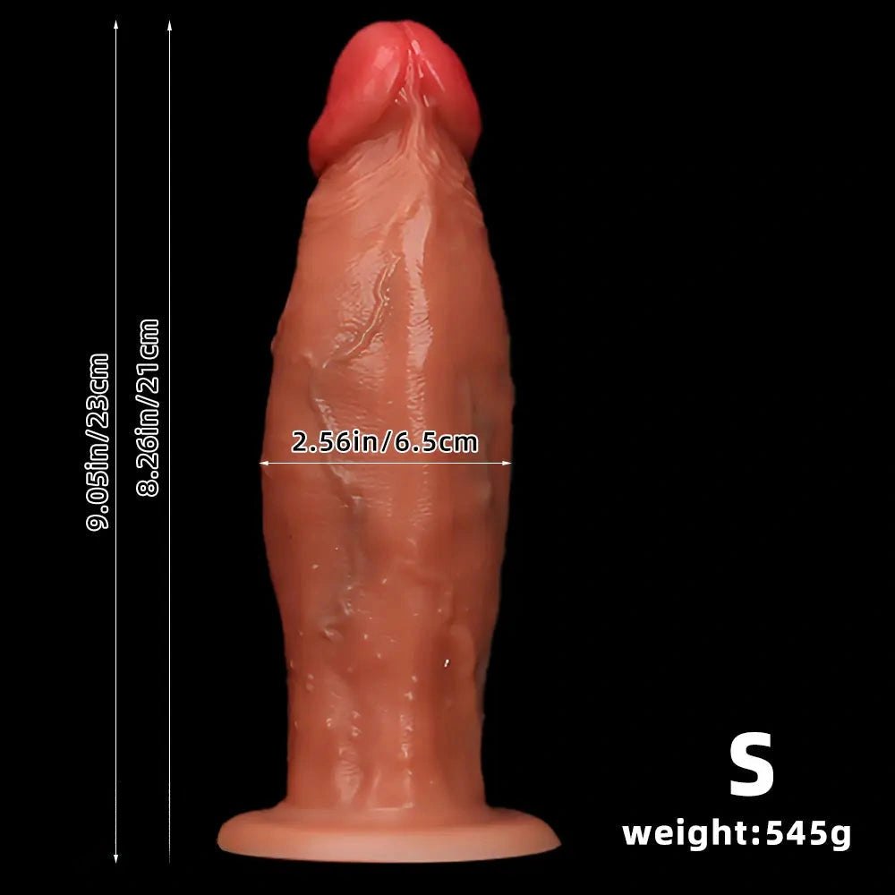 Flesh liquid silicone realistic dildo, photo 12