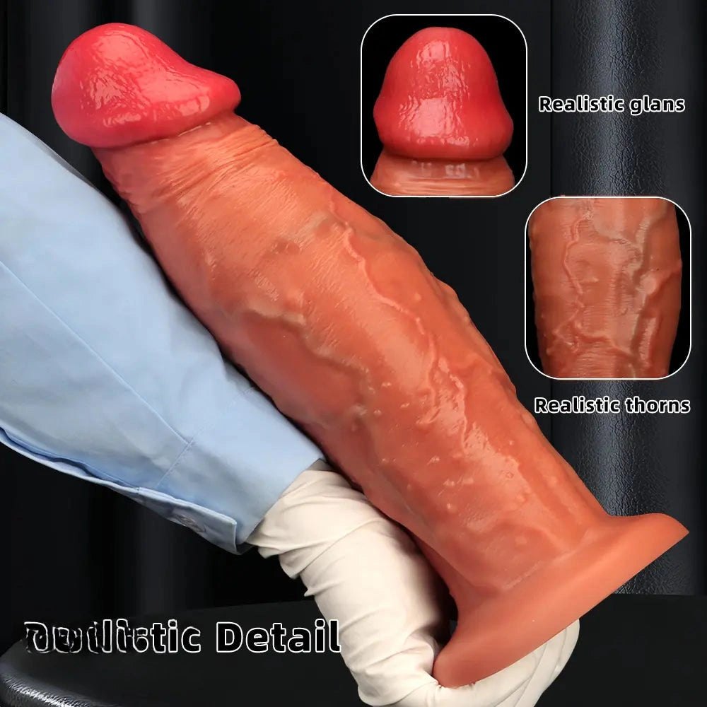 Flesh liquid silicone realistic dildo, photo 7