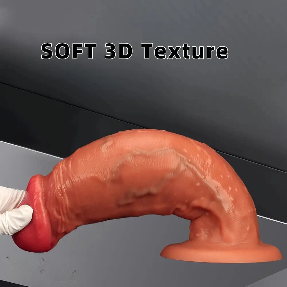 Flesh liquid silicone realistic dildo, photo 8