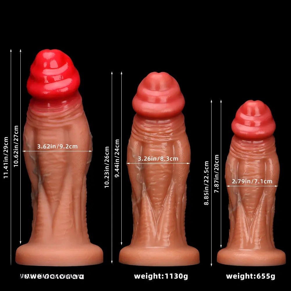 Flesh extra large silicone dildo, photo 10
