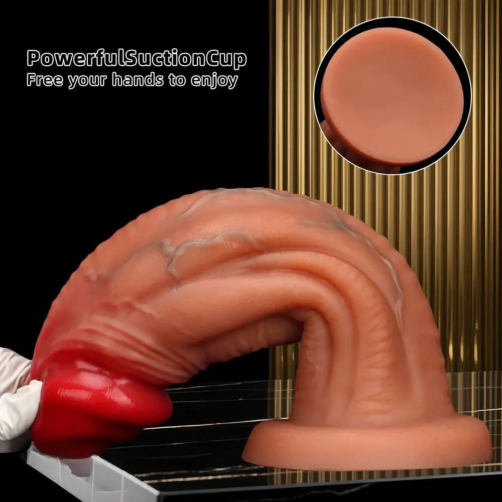 Flesh extra large silicone dildo, photo 7