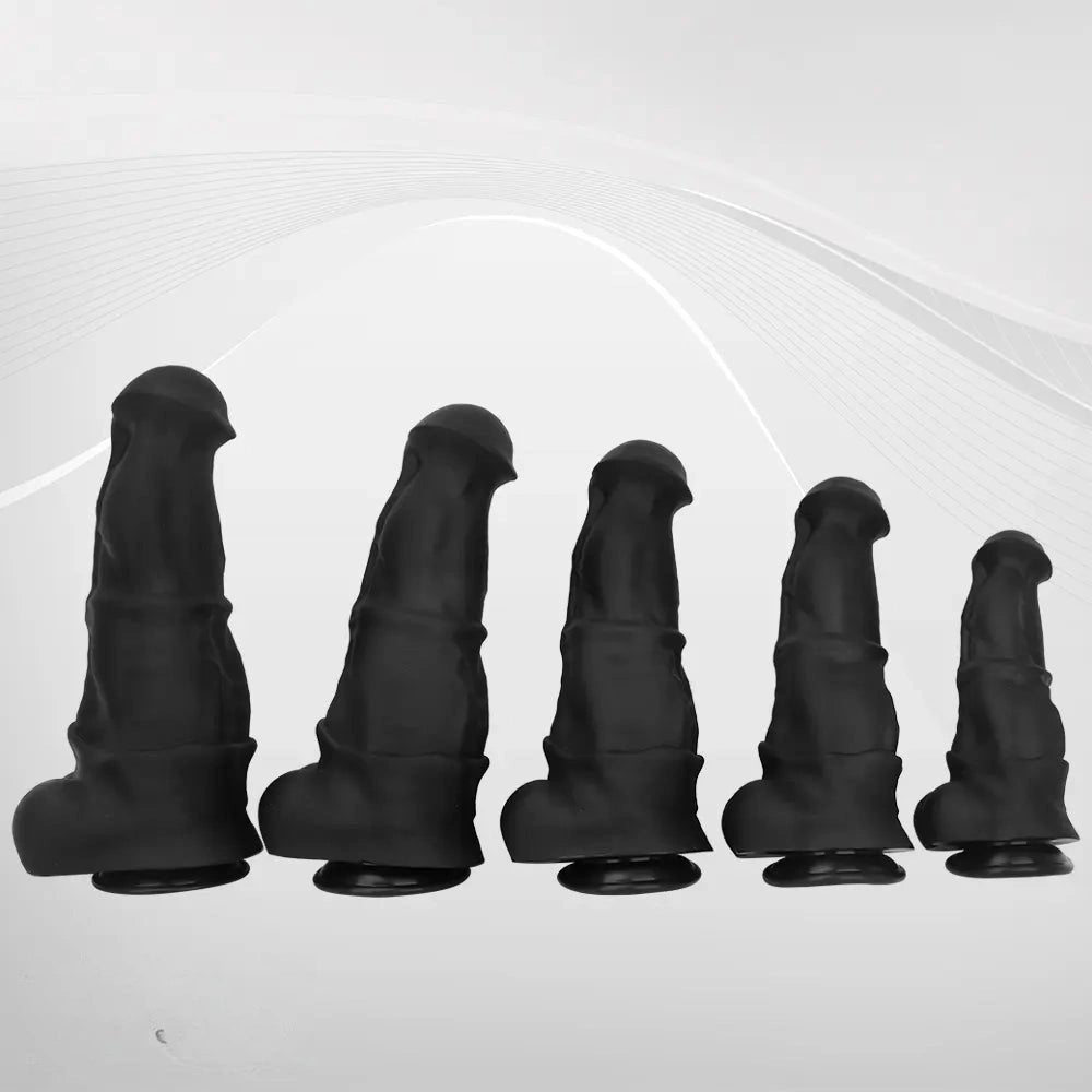 Black extra large thick silicone dildo, photo 2