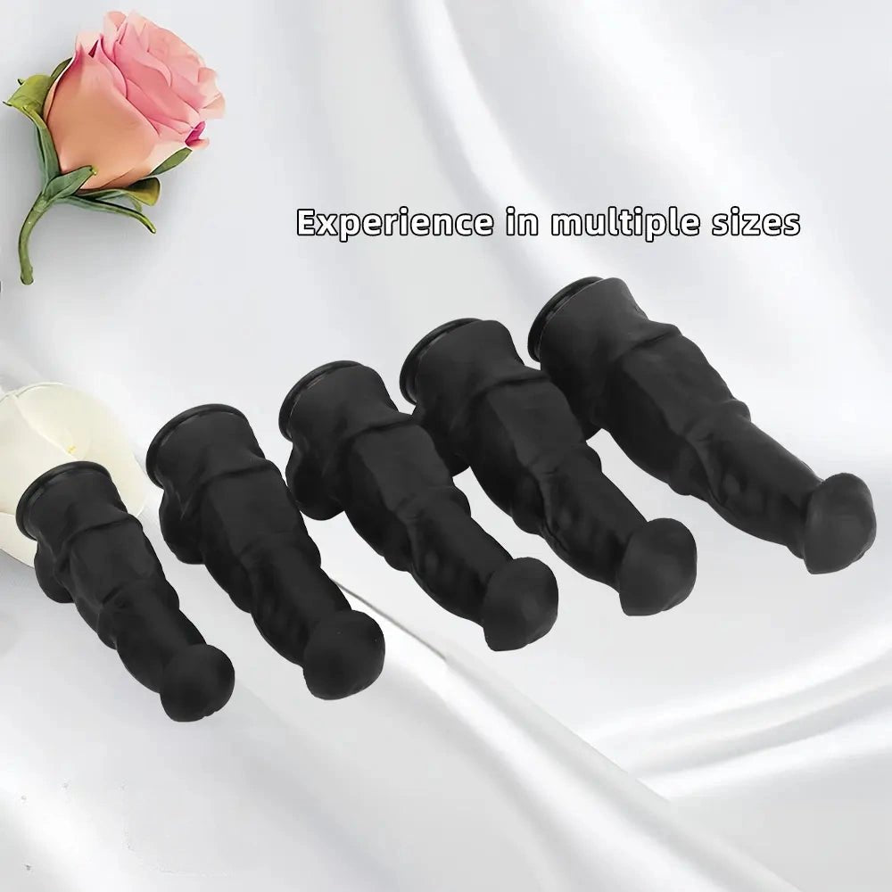 Black extra large thick silicone dildo, photo 4