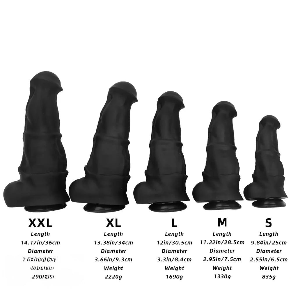 Black extra large thick silicone dildo, photo 8