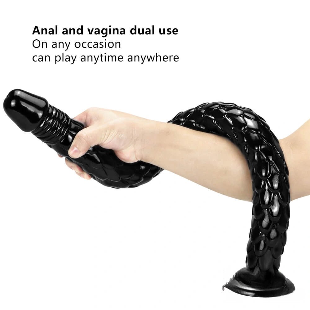 Black extra long realistic dildo, photo 2