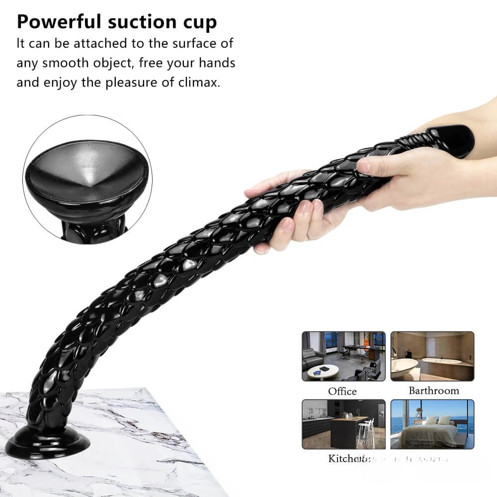 Black extra long realistic dildo, photo 4