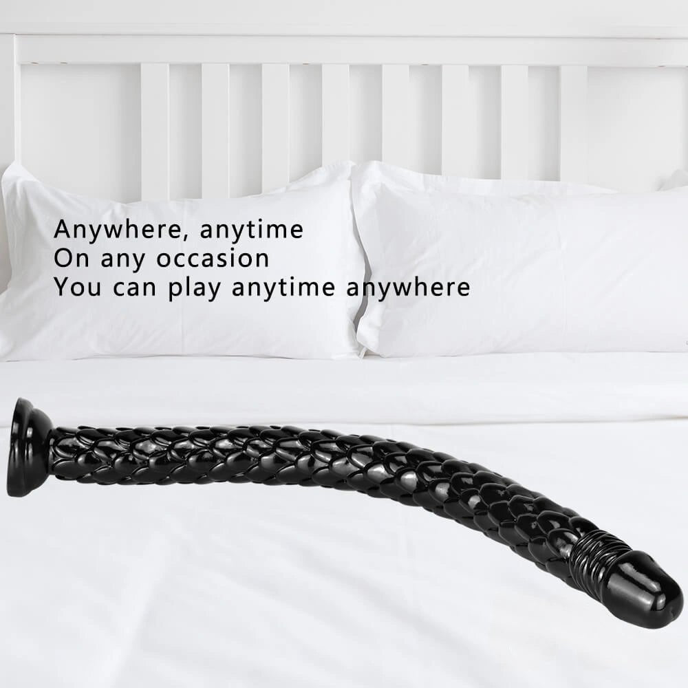 Black extra long realistic dildo, photo 5