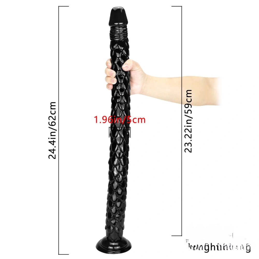Black extra long realistic dildo, photo 7
