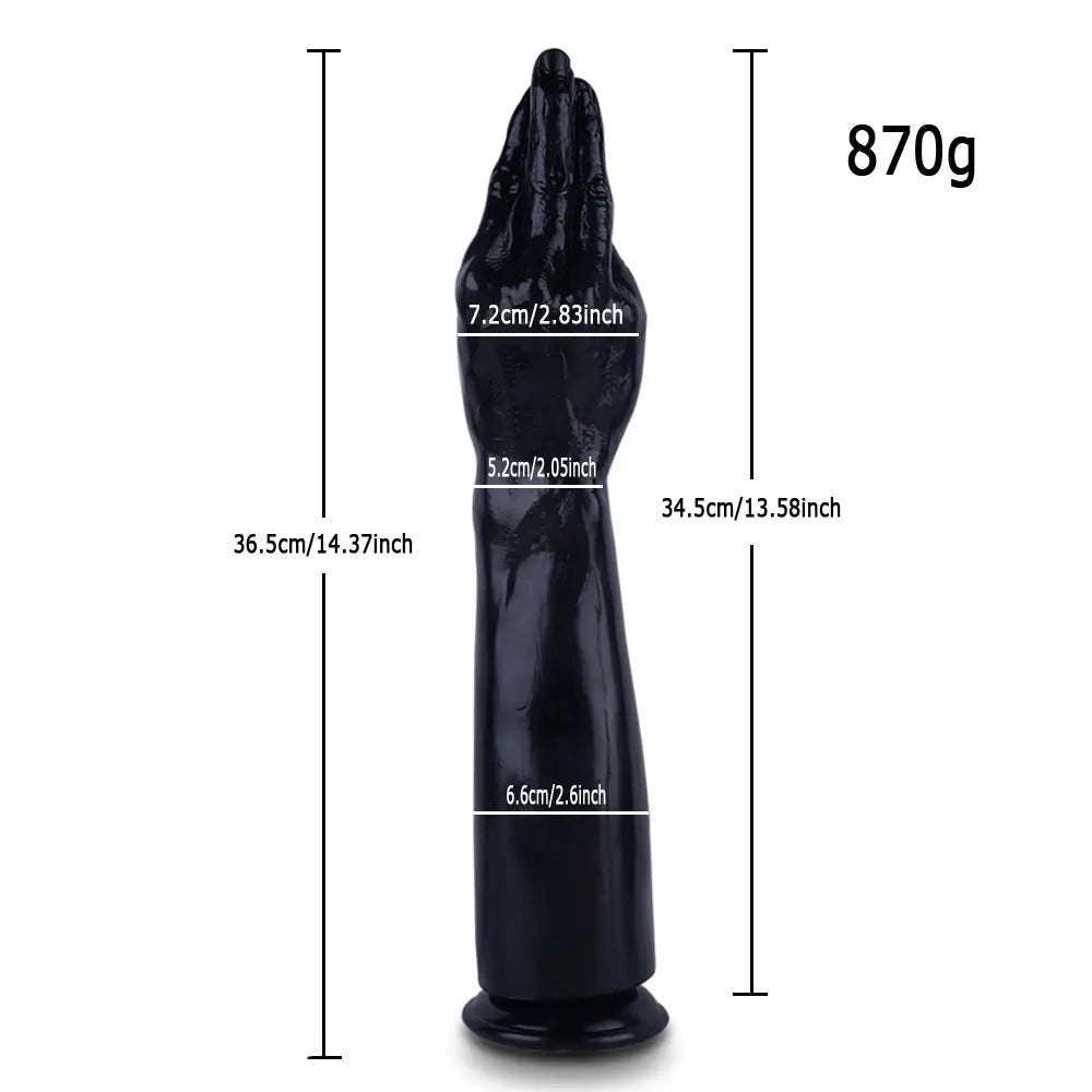 Black and black extra long thick pvc dildo