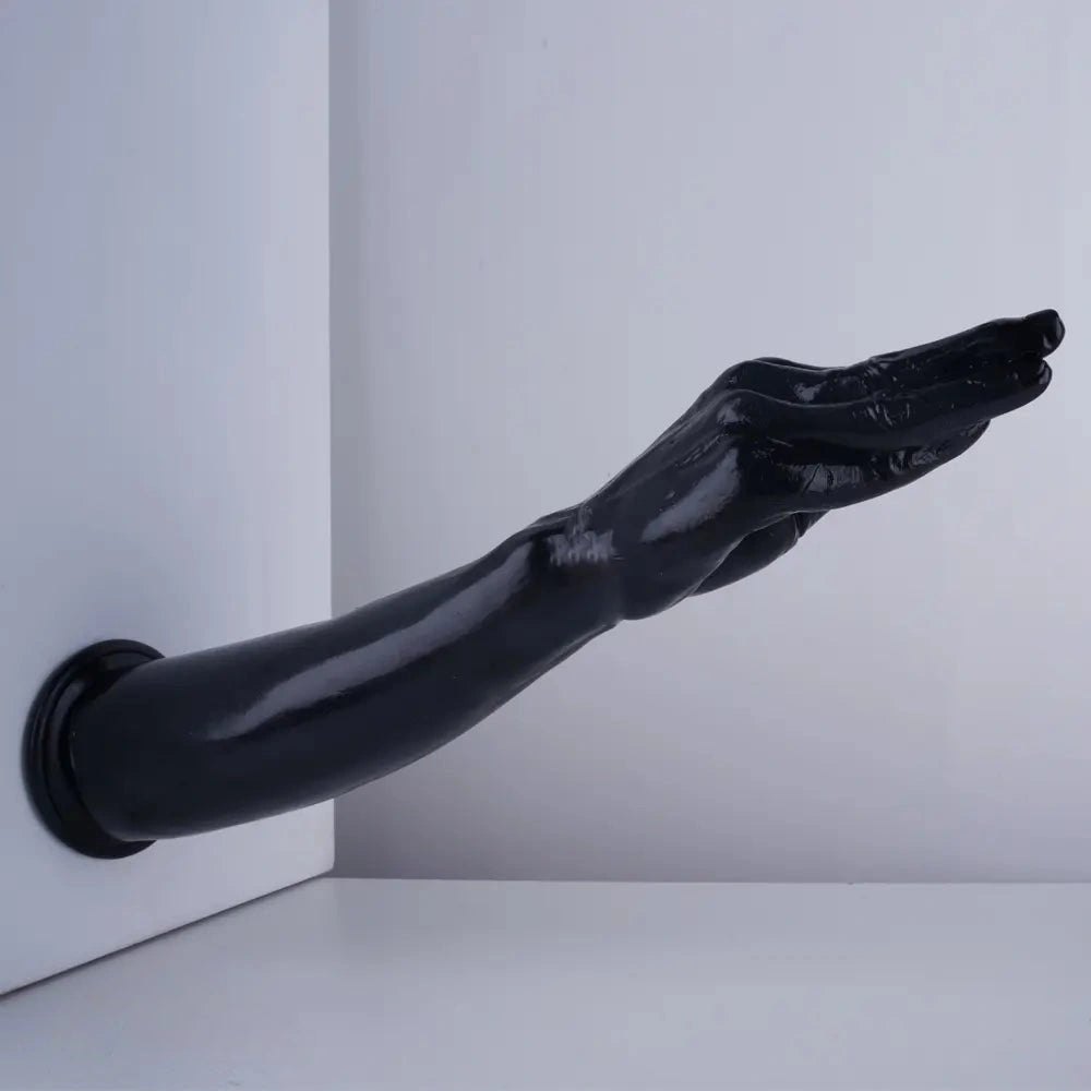 And black extra long thick pvc dildo, photo 14