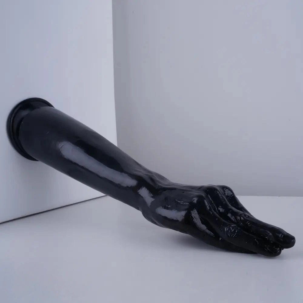And black extra long thick pvc dildo, photo 15