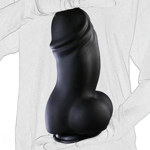 Black thick realistic dildo with suction cup base, photo 1