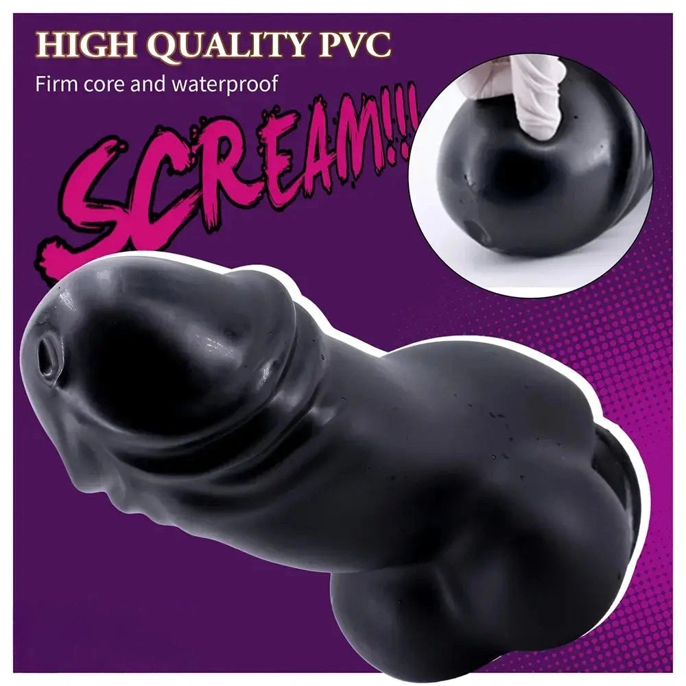 Black thick realistic dildo with suction cup base, photo 4