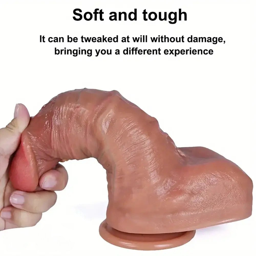 Multi-tone extra thick realistic dildo, photo 14