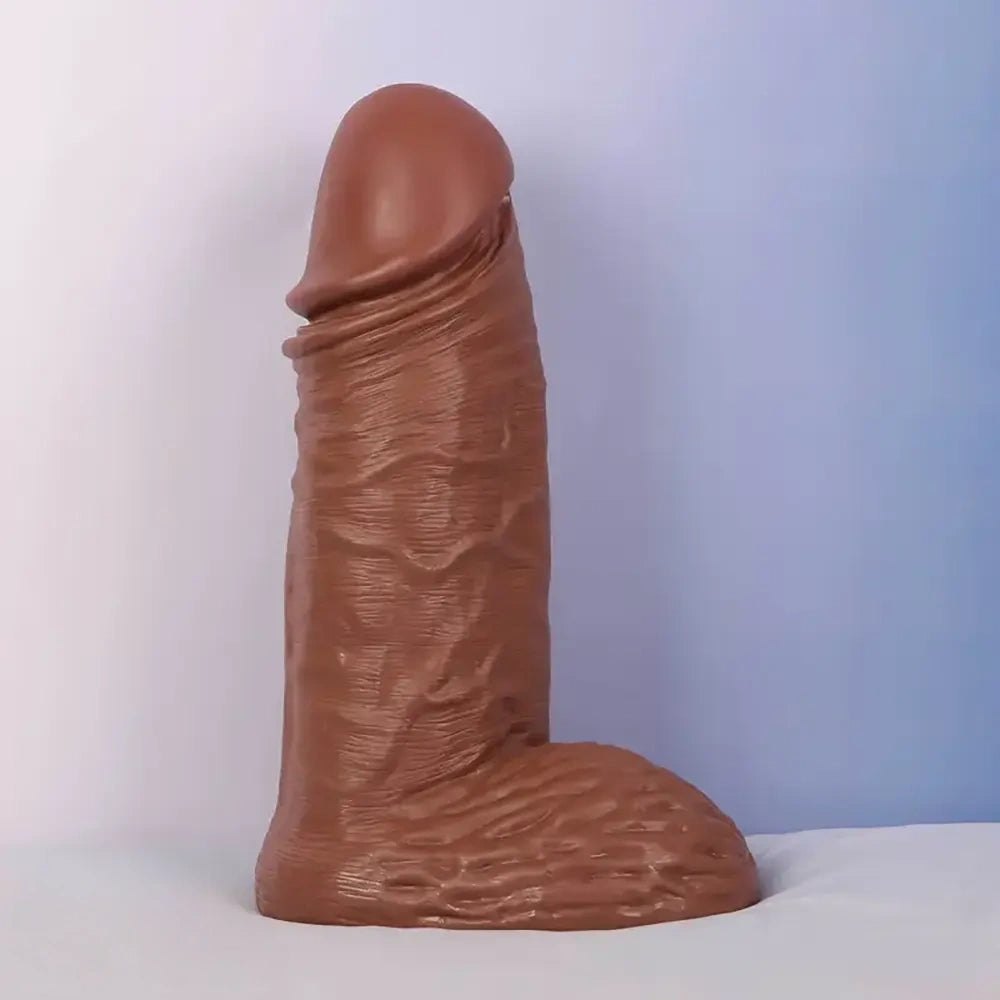 Brown realistic pvc dildo, photo 1