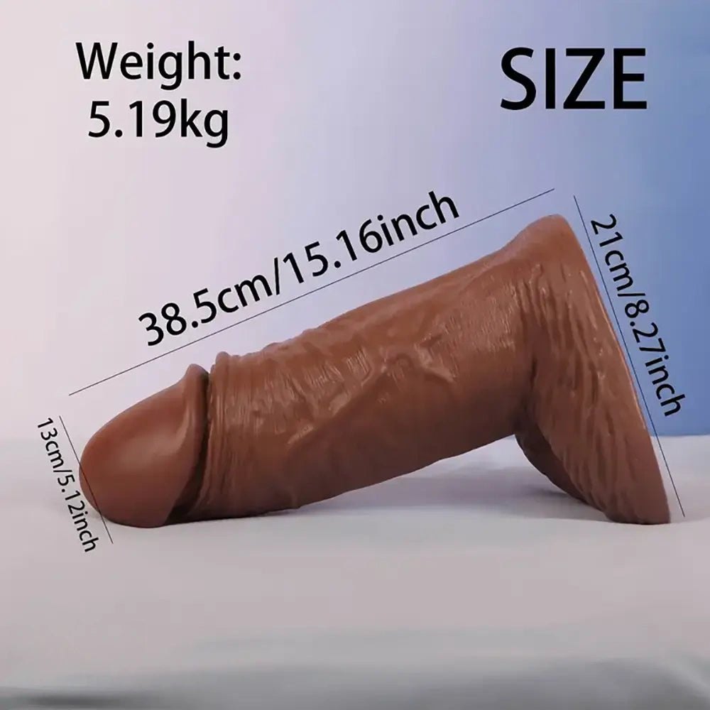 Brown realistic pvc dildo, photo 8