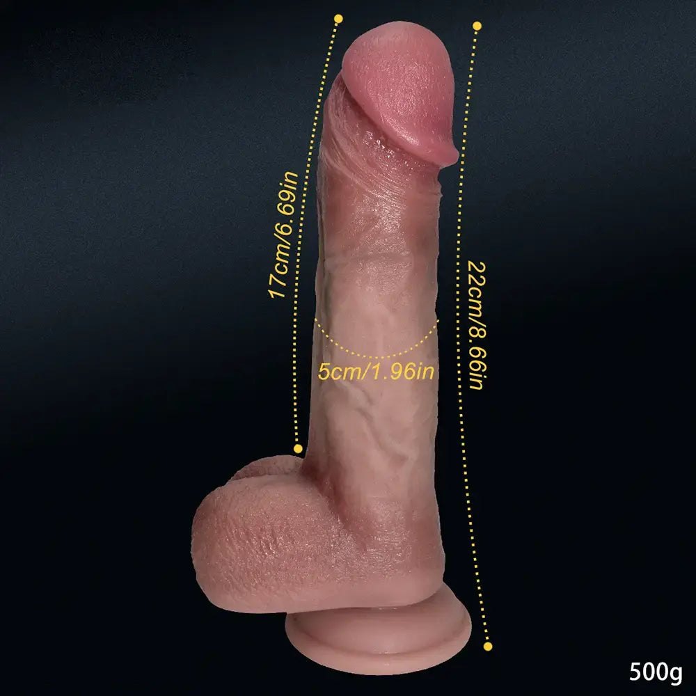 Flesh-tone realistic silicone dildo, photo 4