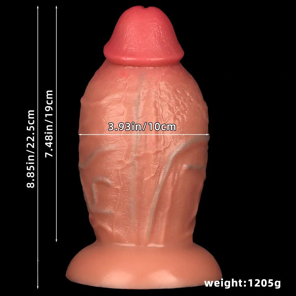 Flesh extra thick realistic dildo, photo 8