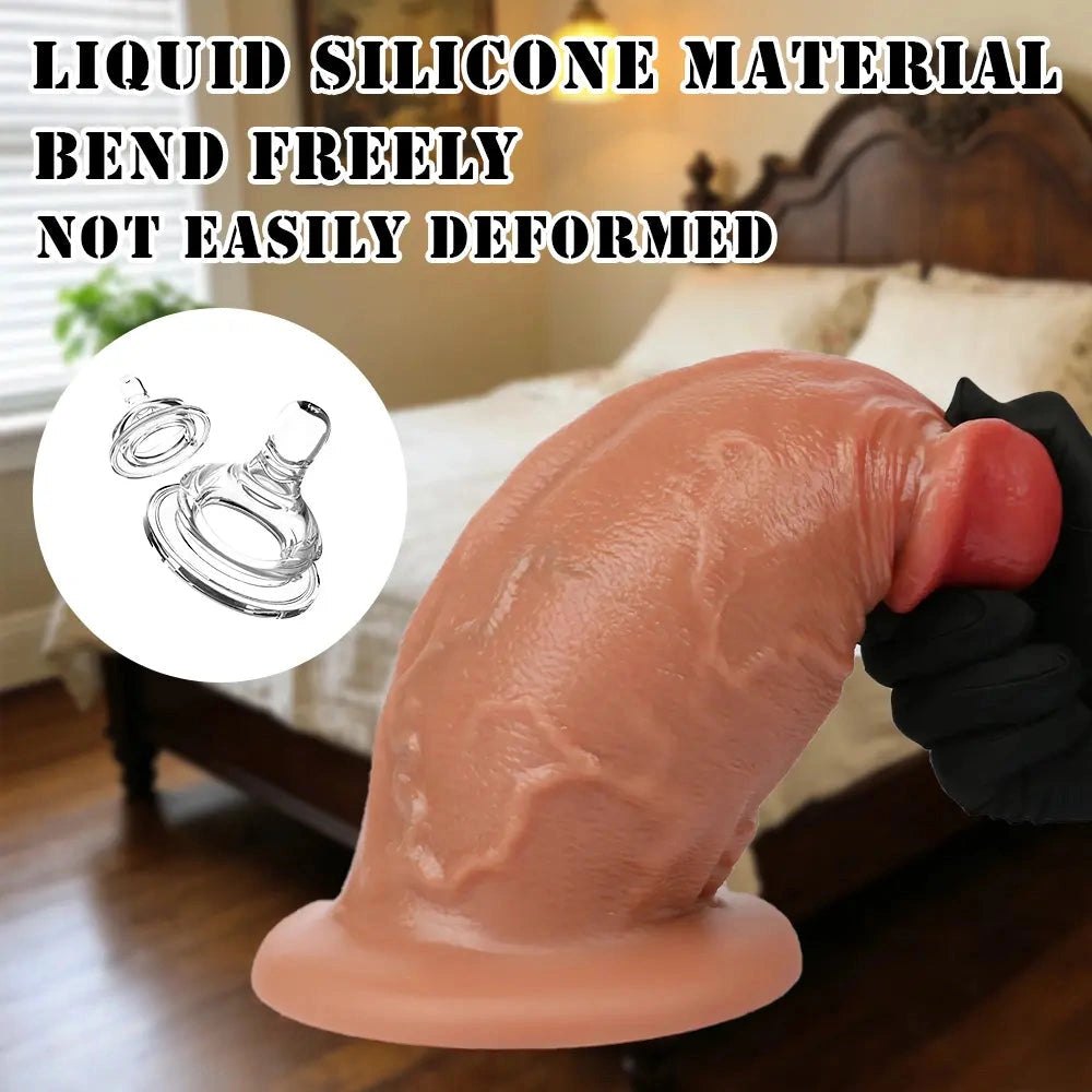 Textured silicone thick dildo, photo 6