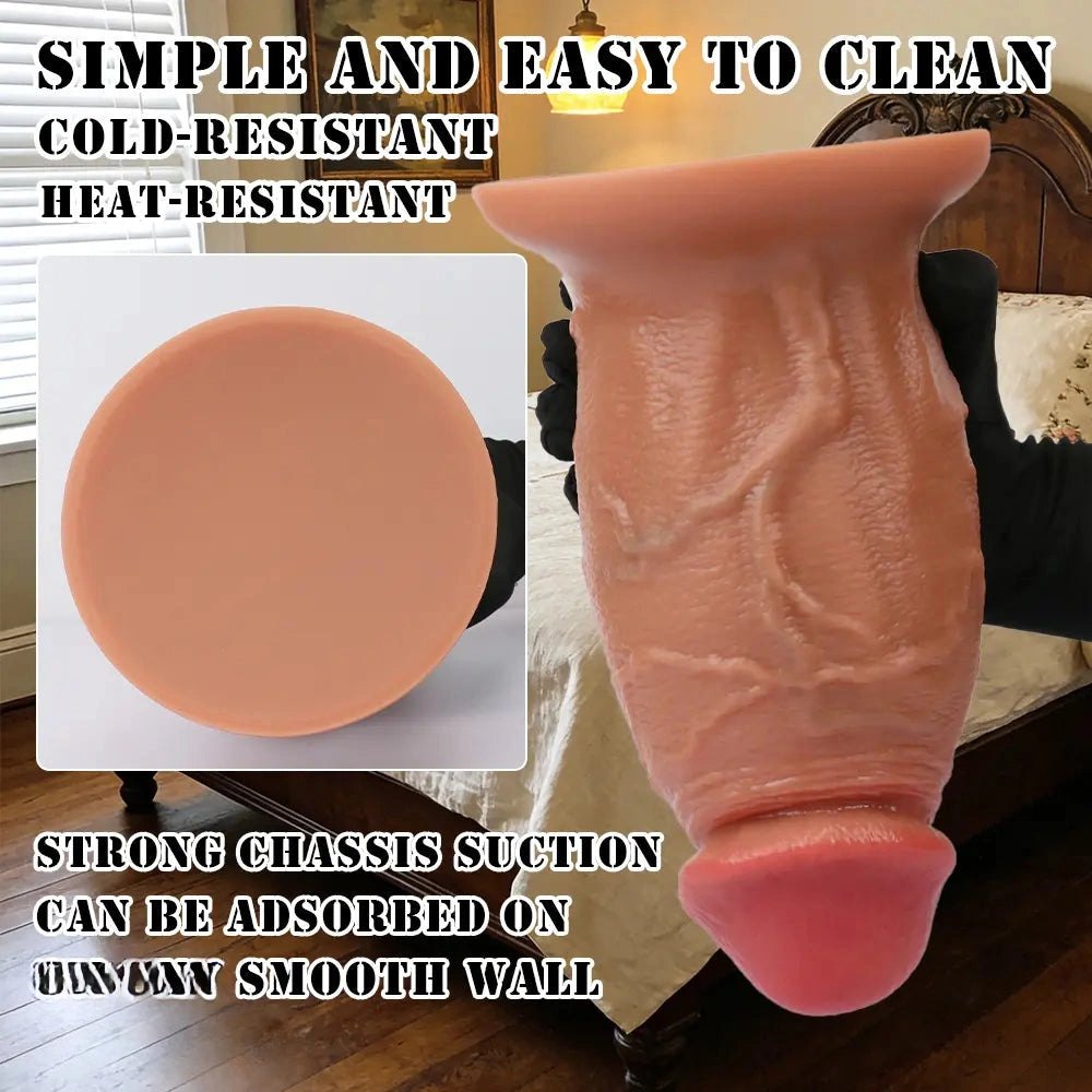 Textured silicone thick dildo, photo 7