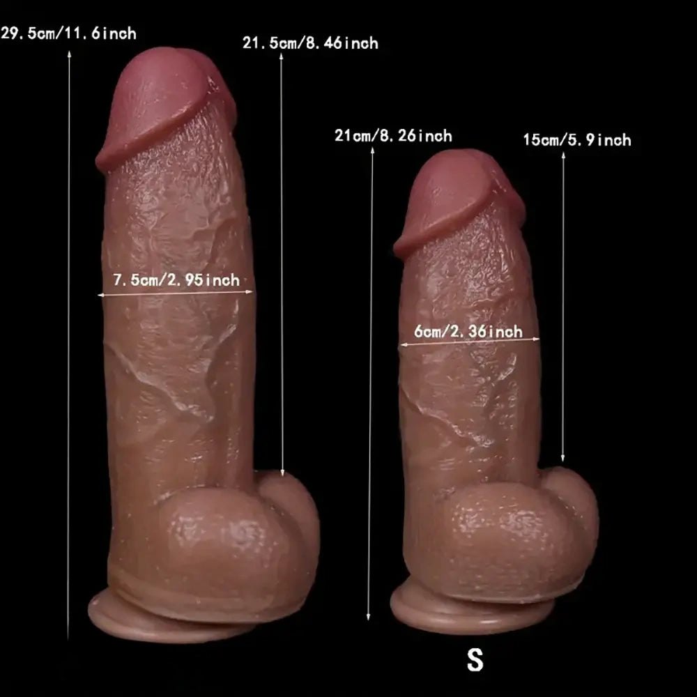 Flesh tone extra thick silicone suction cup dildo, photo 8