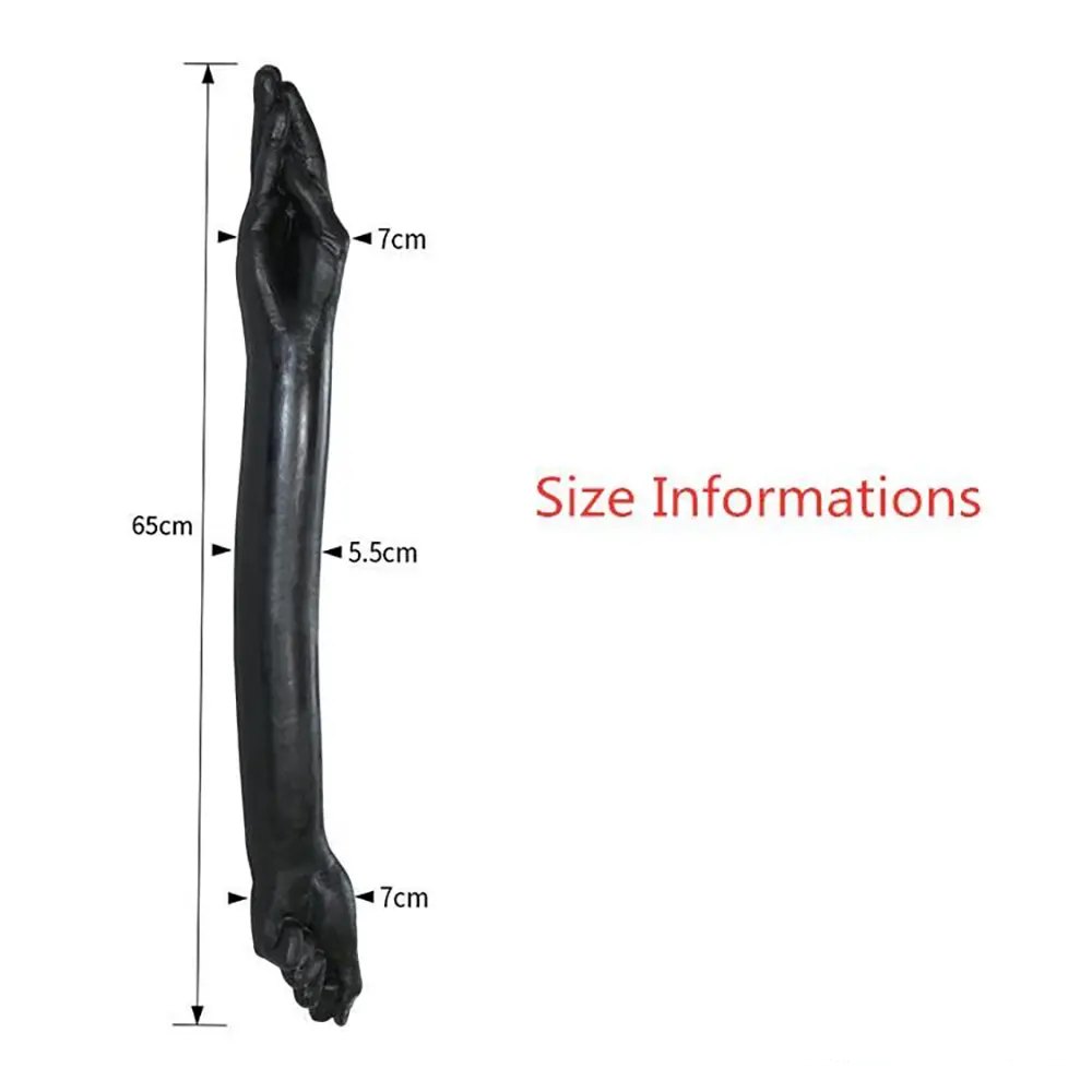 Black forearm shaped extreme dildo, photo 6