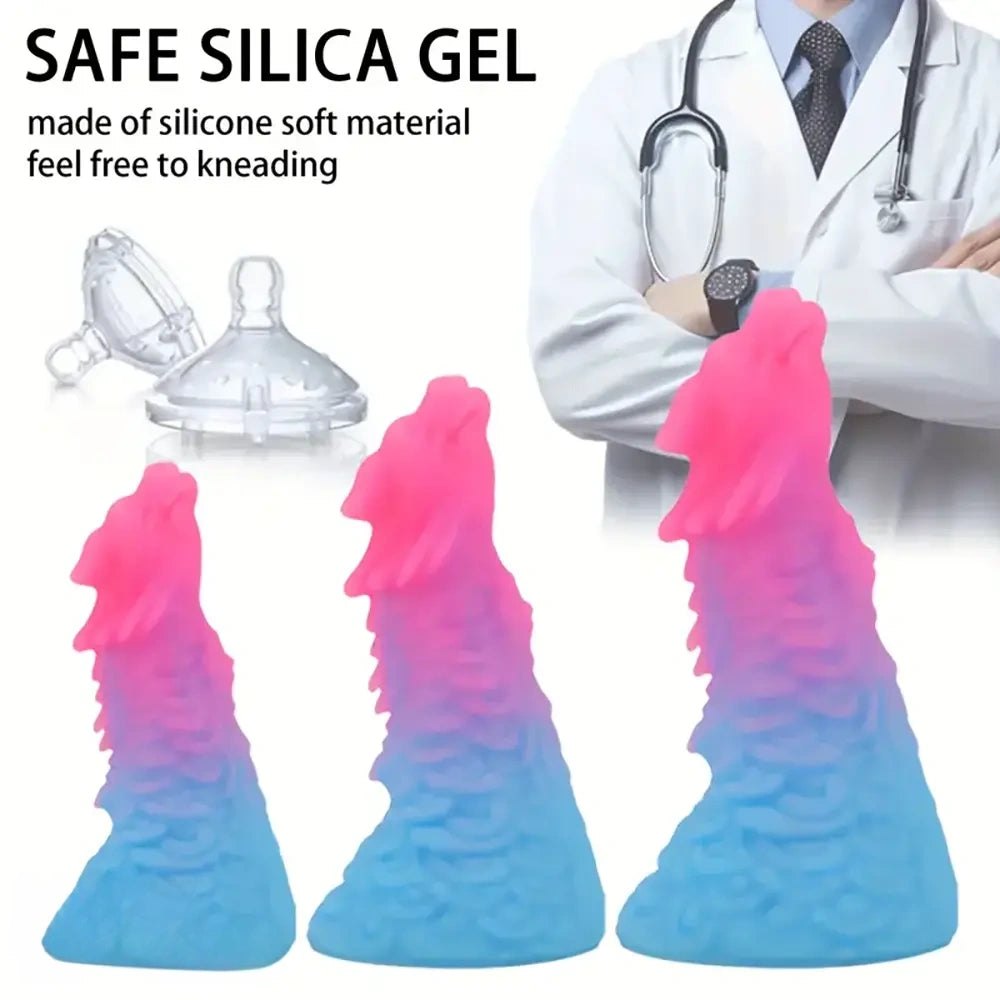 Pink and blue gradient anal dildo, photo 2