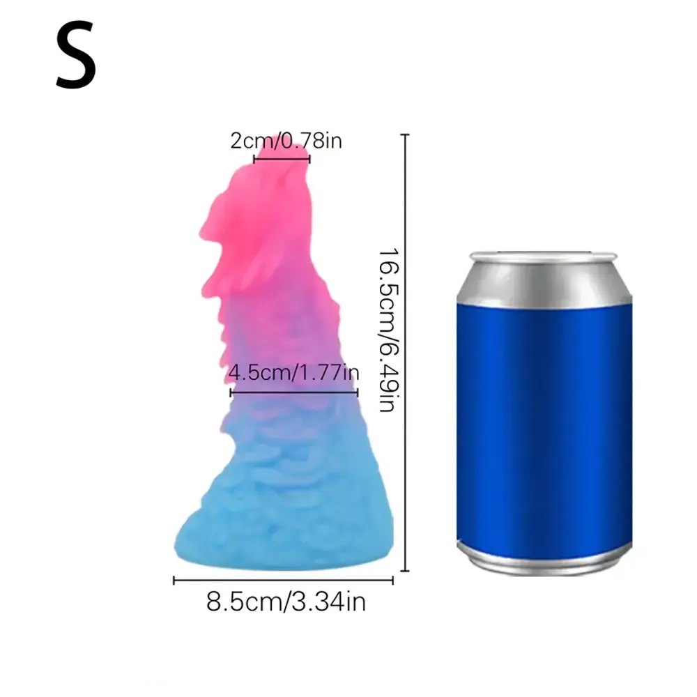 Pink and blue gradient anal dildo, photo 5
