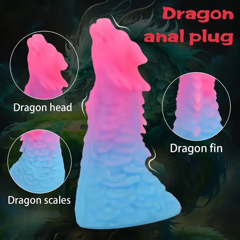 Pink and blue gradient anal dildo, photo 6