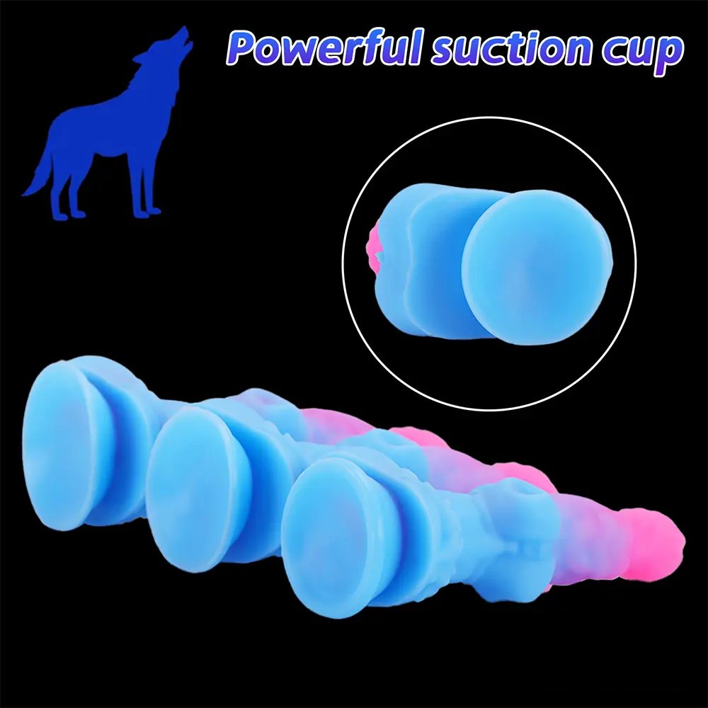 Colorful fantasy knot style animal dildo, photo 3