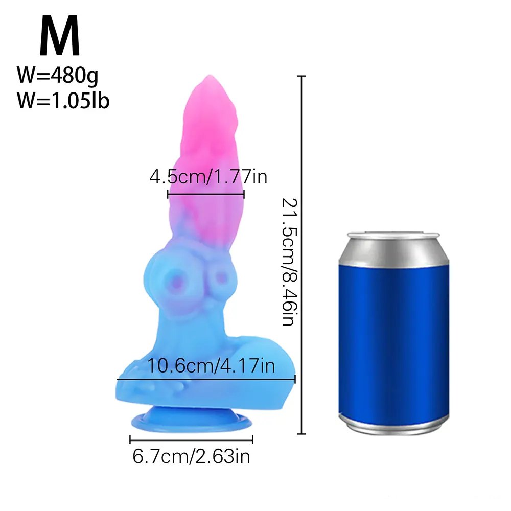 Colorful fantasy knot style animal dildo, photo 6