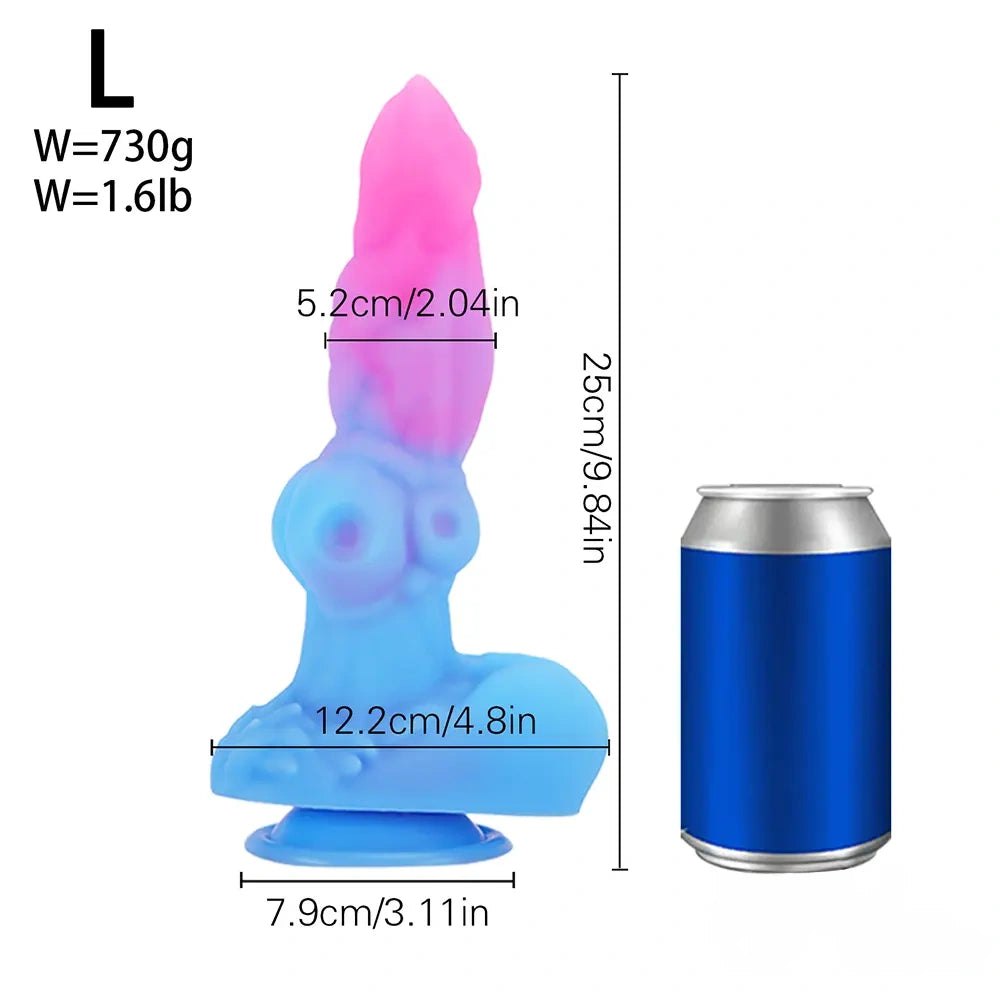 Colorful fantasy knot style animal dildo, photo 7