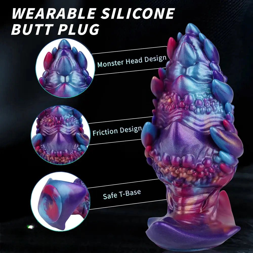 Mixed color textured fantasy creature dildo, photo 12