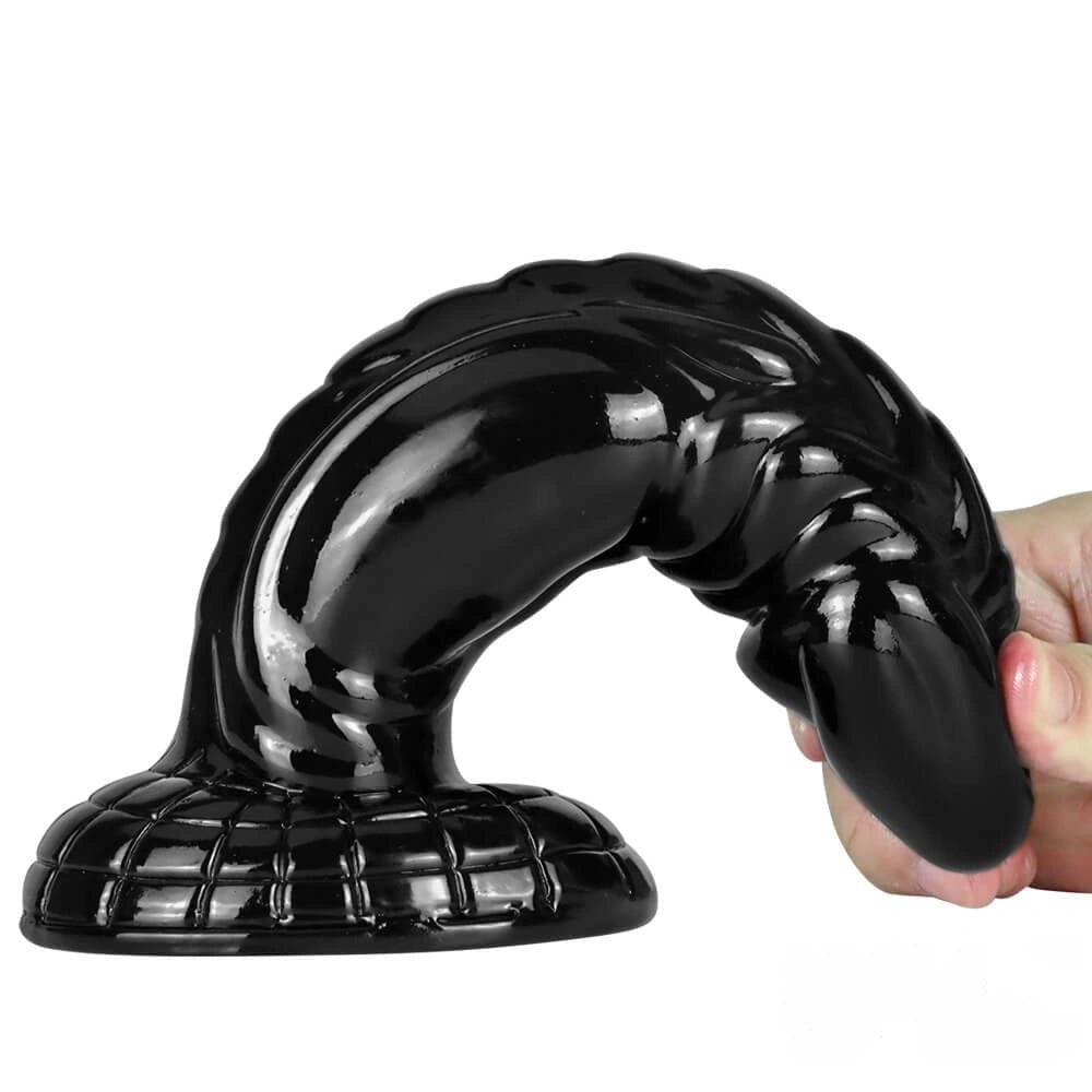 Black fantasy creature PVC dildo, photo 10