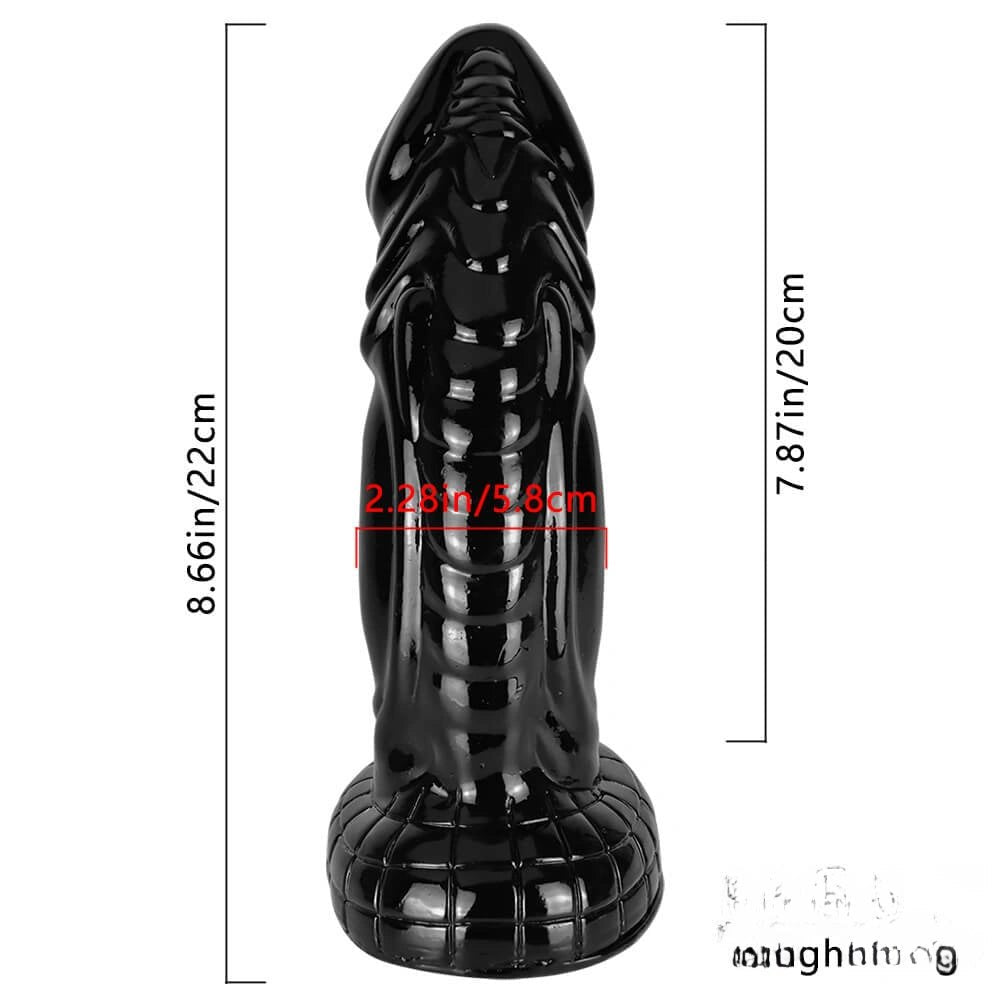 Black fantasy creature PVC dildo, photo 8
