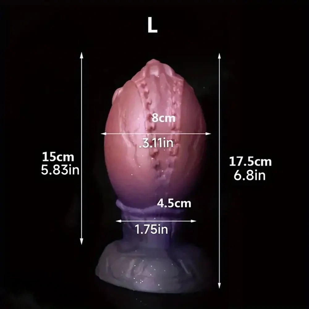 Ridged fantasy dinosaur egg dildo, photo 4