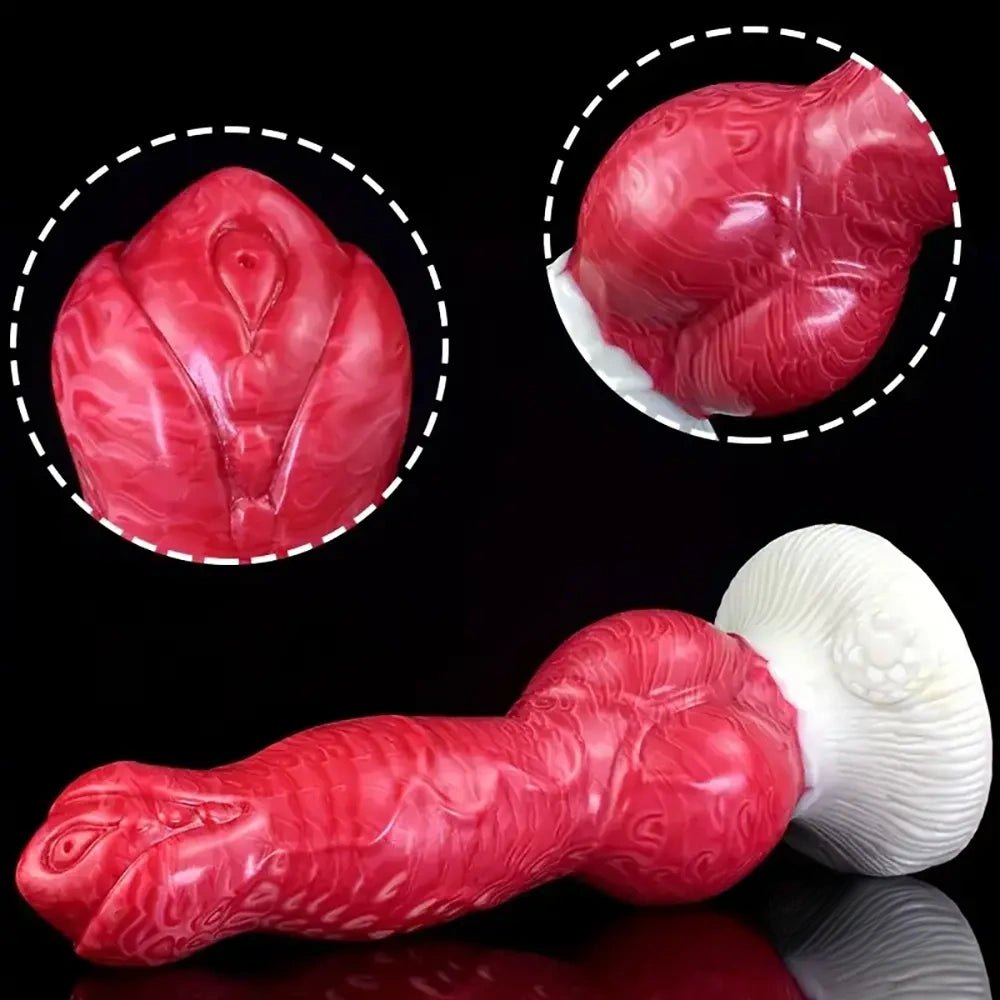 Pink and white fantasy dog knot dildo, photo 4