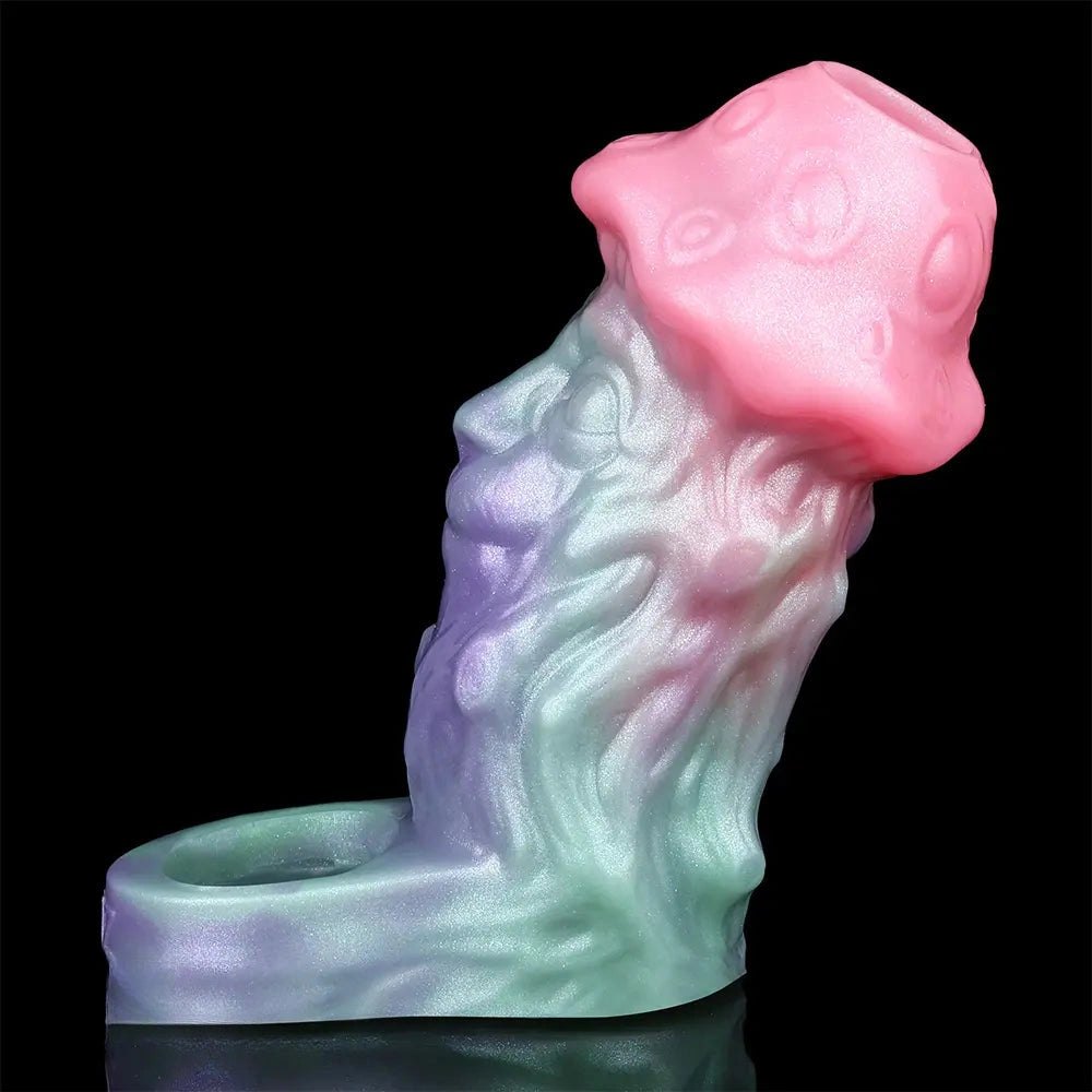 Pastel pink and purple fantasy face hollow sleeve, photo 12