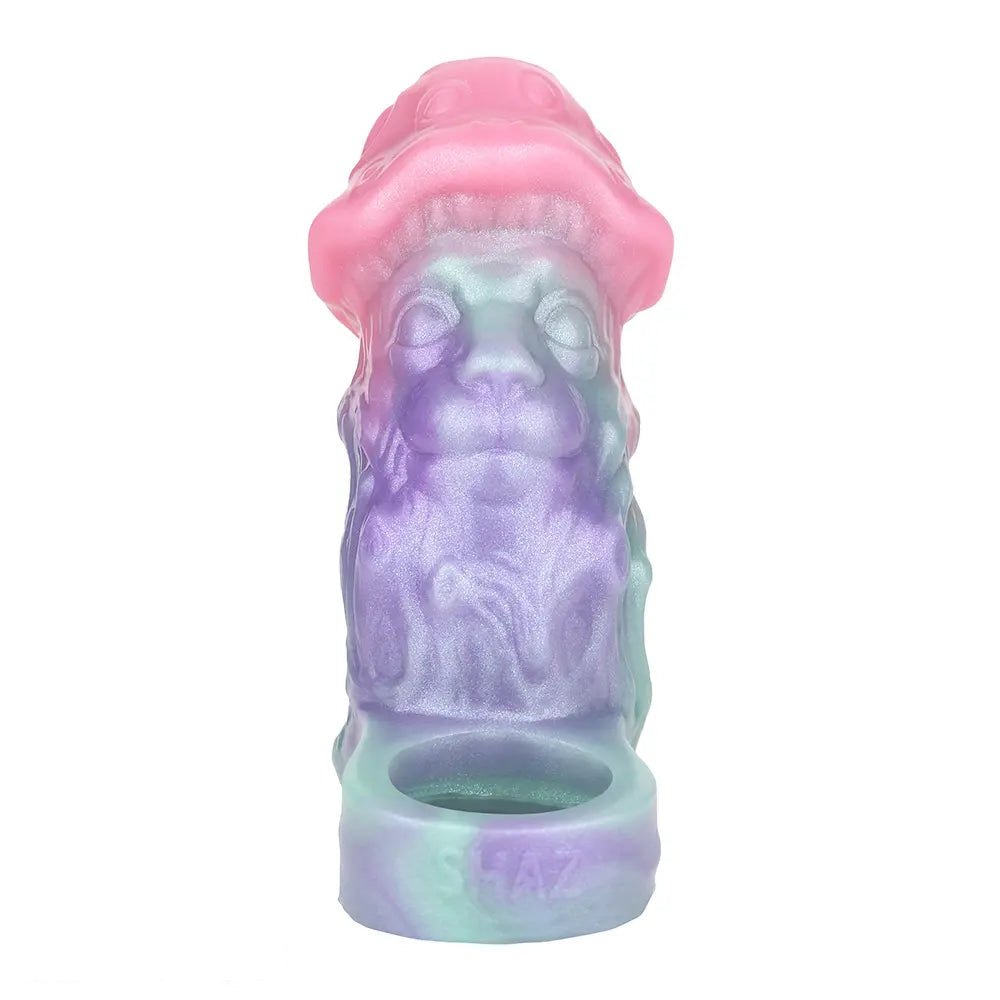 Pastel pink and purple fantasy face hollow sleeve, photo 3