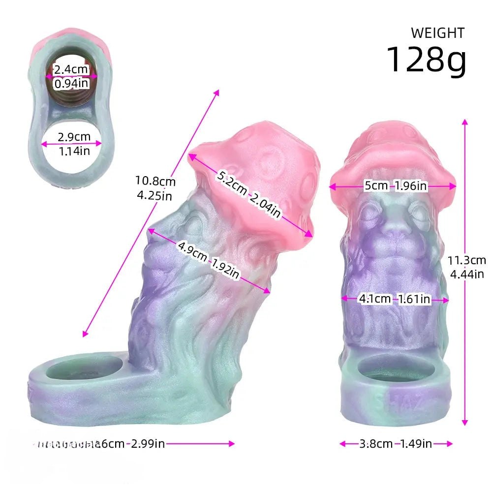 Pastel pink and purple fantasy face hollow sleeve, photo 9