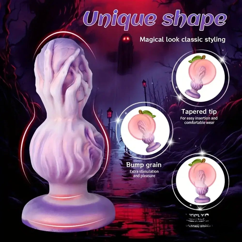 Colorful fantasy face silicone anal plug, photo 4