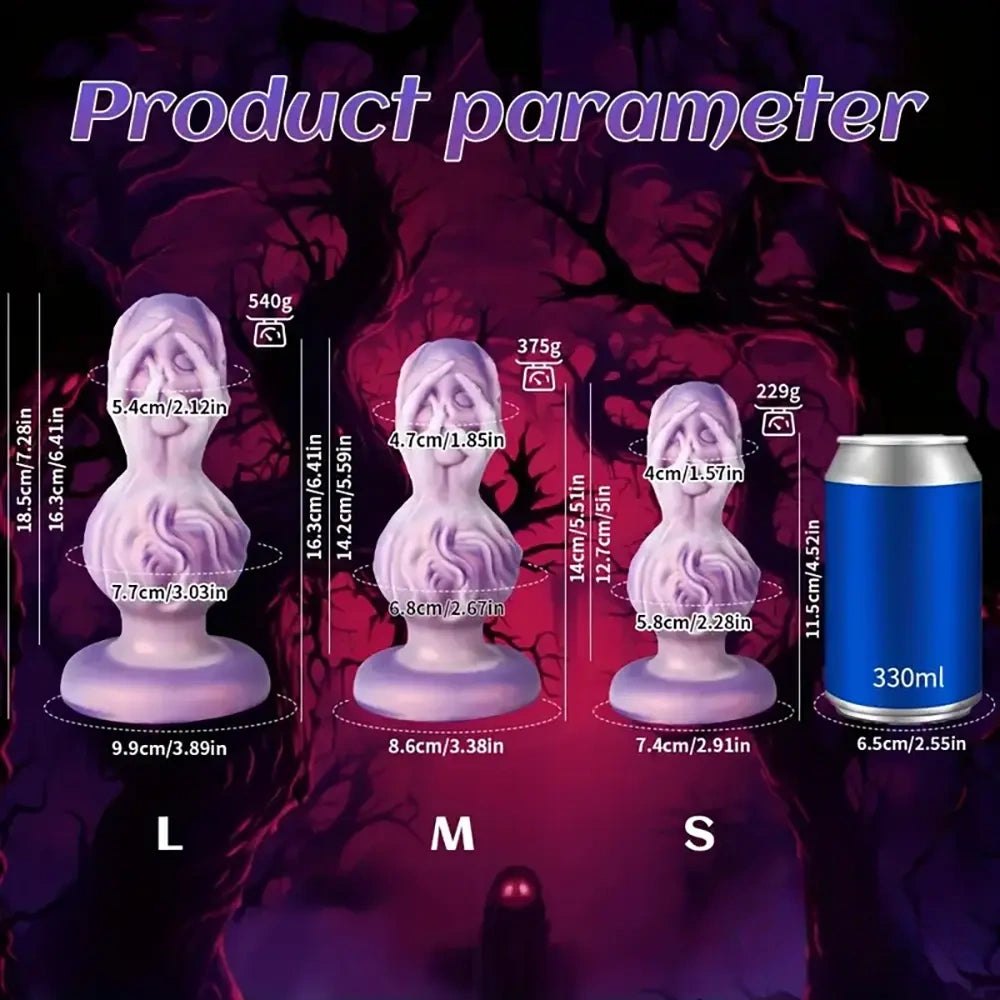 Colorful fantasy face silicone anal plug, photo 6