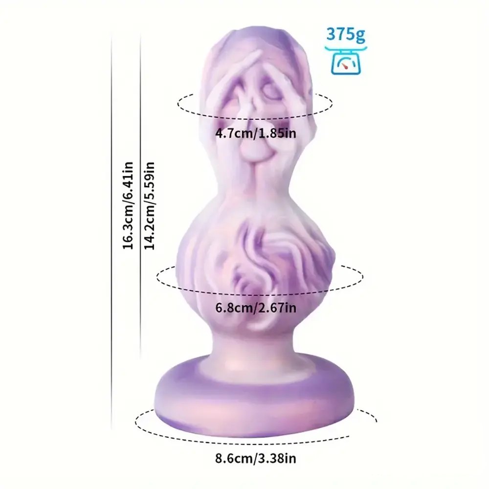 Colorful fantasy face silicone anal plug, photo 7
