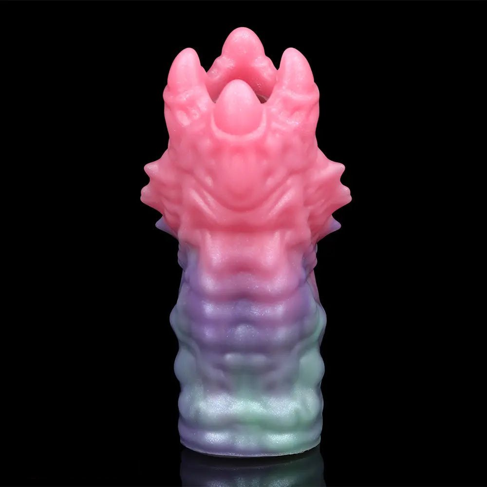 Multi-tone fantasy hollow silicone dildo sleeve, photo 11
