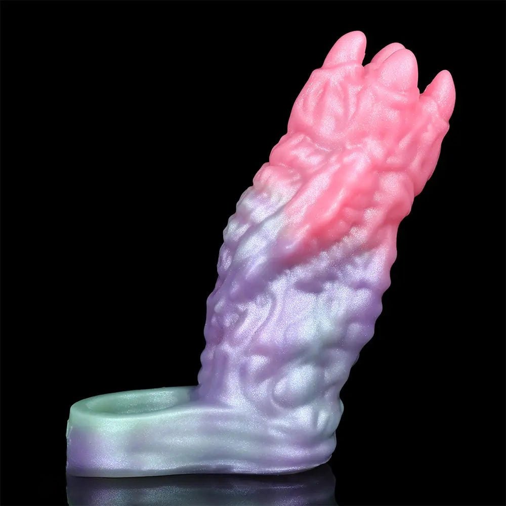 Multi-tone fantasy hollow silicone dildo sleeve, photo 12