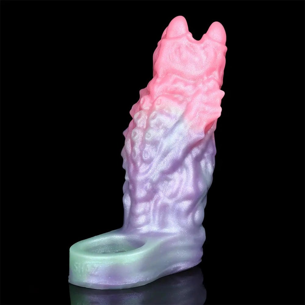 Multi-tone fantasy hollow silicone dildo sleeve, photo 14
