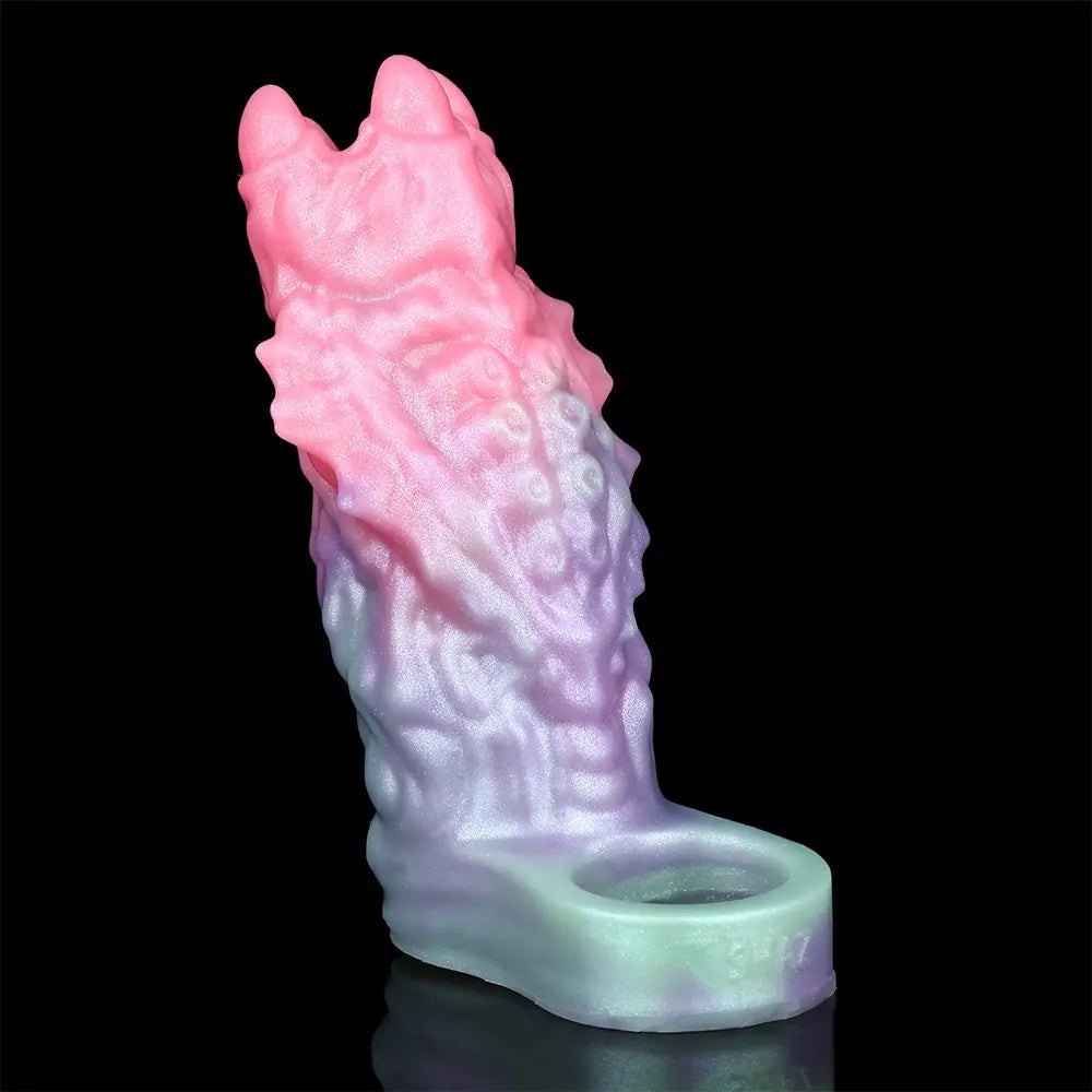Multi-tone fantasy hollow silicone dildo sleeve, photo 15