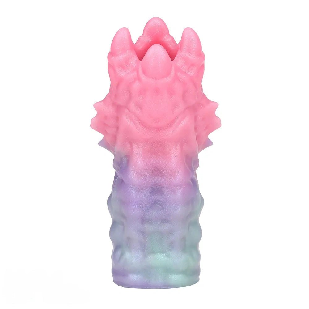Multi-tone fantasy hollow silicone dildo sleeve, photo 3
