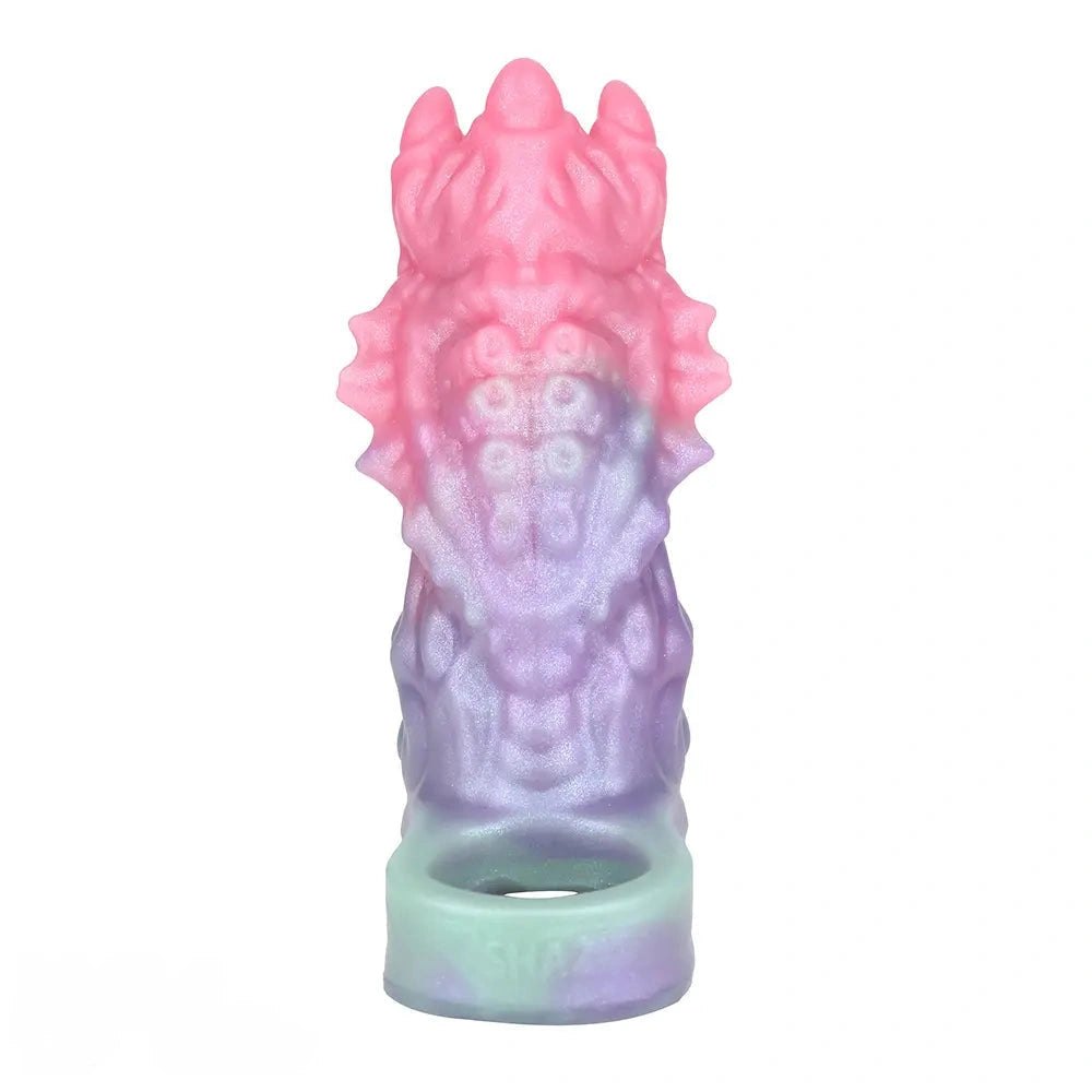 Multi-tone fantasy hollow silicone dildo sleeve, photo 5